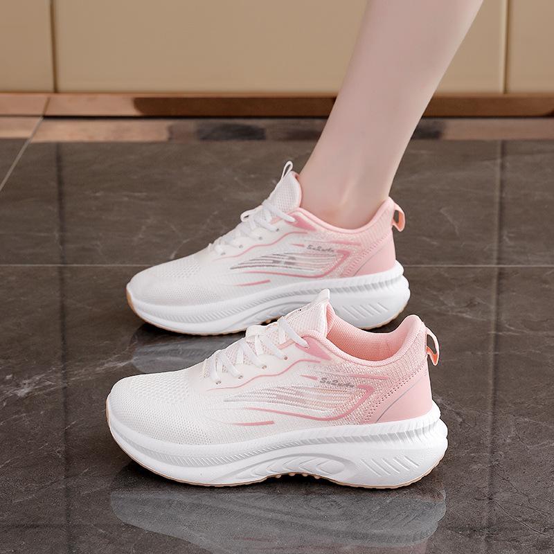 2025 spring new Korean version breathable fly-woven women's shoes ins tide student running sports shoes women's casual shoes K2515