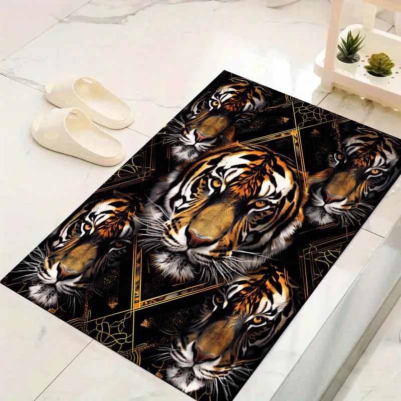 Vintage Tiger Carpet Rug for Living Room Bedroom Home Sofa Decoration,Kids play Non-slip Floor Mat
