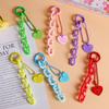 Sweet Cartoon Cute Heart Shaped Keychain Pendant Creative Chain Key Ring  Bag Hanging Decoration Accessories Gifts