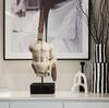Nordic Male Nude Figure Sculpture Table Top Art Deco Sketch Resin Bodybuilding Figure Sculpture Ornament Aesthetic Decoration