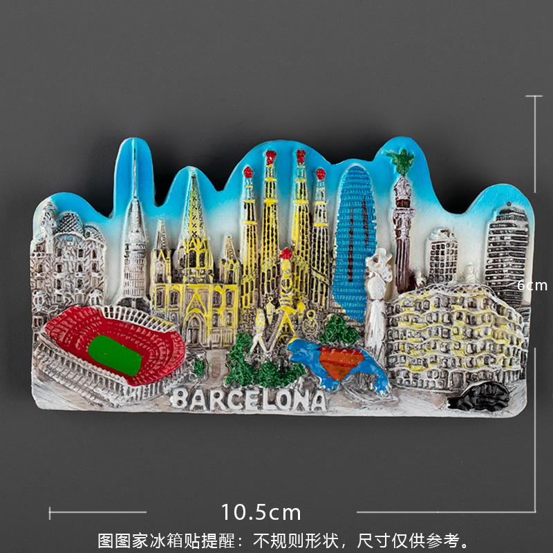 Spanish Fridge Magnet Refrigerator Sticker Madrid Barcelona Matador Model Resin Stereo Refrigerator Sticker Span Refrigerator St