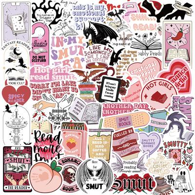 10/50 Stück Bookish Smutty Sticker Wasserfest DIY Pink BookishSticker Pack für Watercup Laptop Scrapbook Notebook Tagebuch Sticker