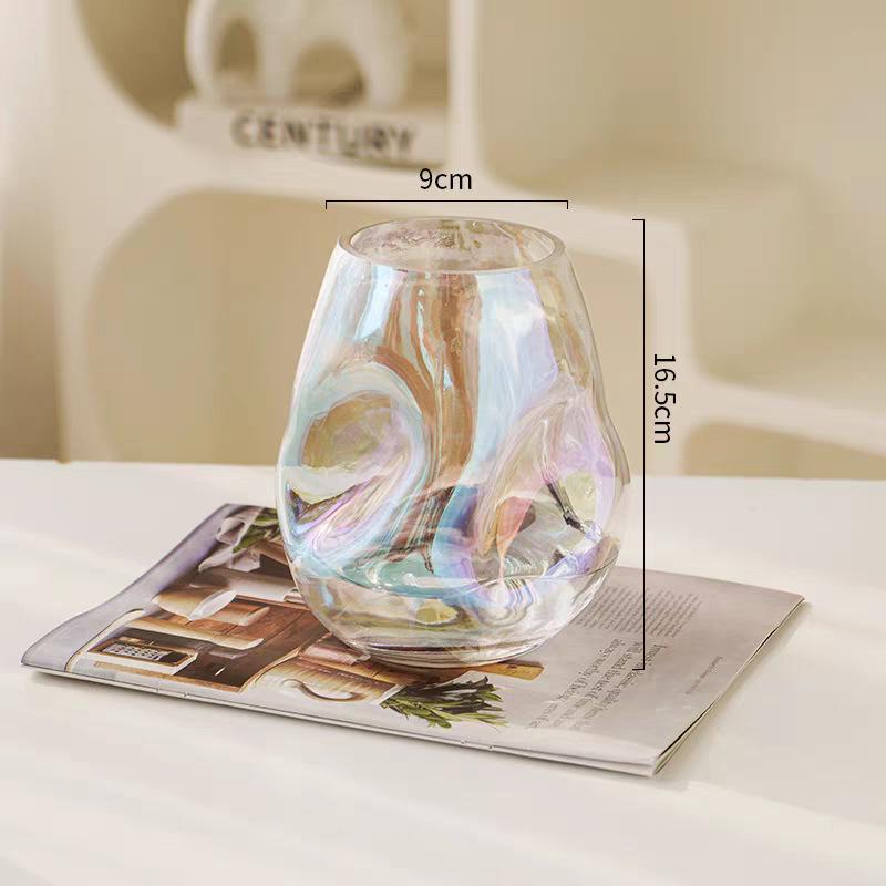 Nordic Style Irregular Glass Vase for Desktop Hydroponics