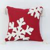 Christmas Tufed Pillow Cover Cotton Embroidered Couch Living Room Bedroom