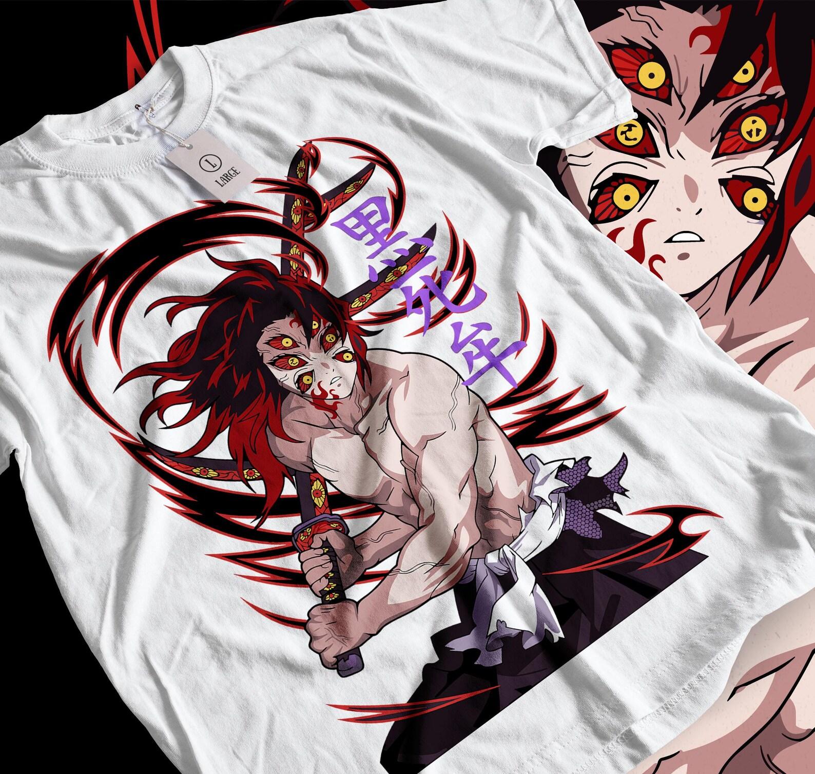 Anime Graphic Tee, Japanese Demon Manga Shirt, Streetwear Apparel 2XL