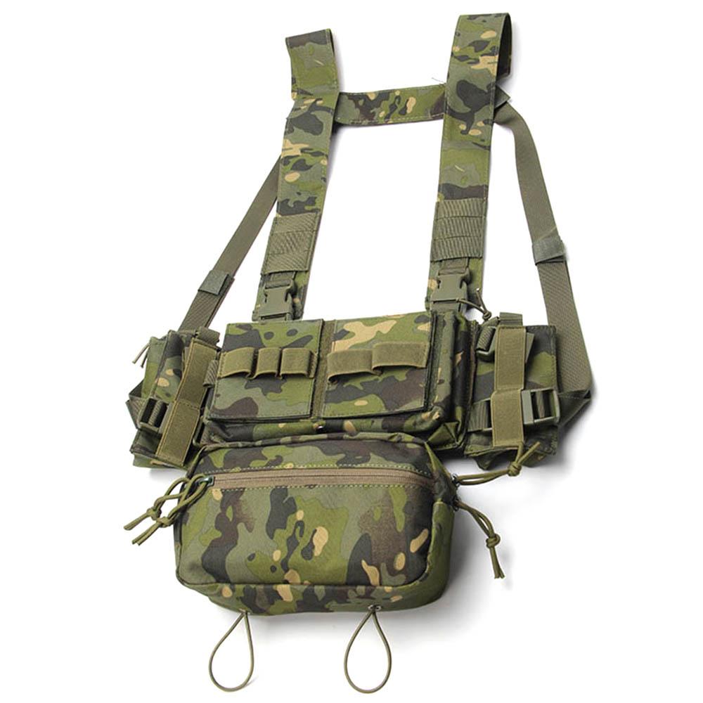 Chest Rig Multifunctional CS Field Molle Dangler Pouch Camouflage Training Vest Outdoor Camping Match Pack Hunting Entertainment