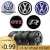Für VOLKSWAGEN VW 4 Stück 56mm Auto Radnabenkappe Aufkleber Nabenkappe Emblem Für Volkswagen VW R Line GTI Golf 5 7 Caddy Passat b6