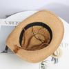 Straw Western Cowboy Hat For Men Women Cowgirl Shapeable Wide Brim Sun Beach Cap Outdoor Travel