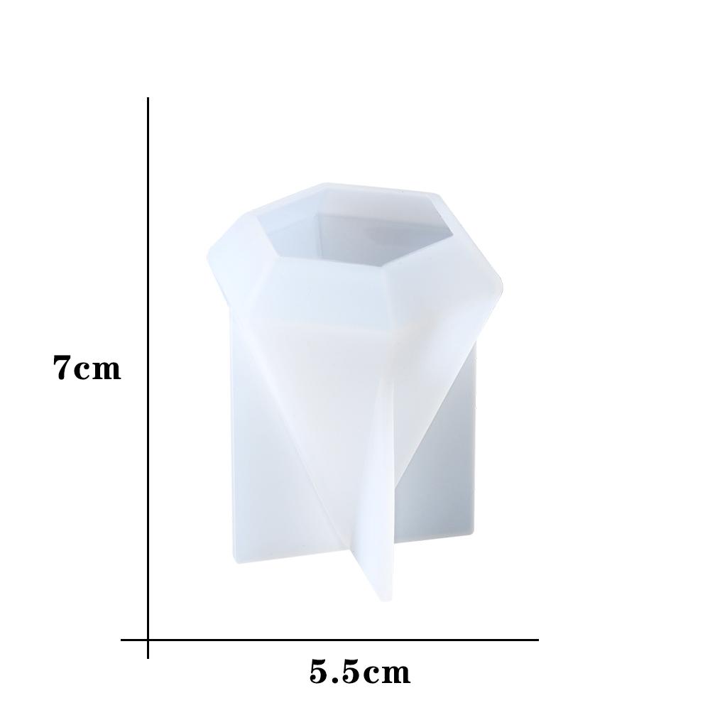 Diamond Shape Handmade Candle Mold Cone Clear Silicone Candle Mold Scented Candle Mould For Diy Making Handmade UV Epoxy Crystal