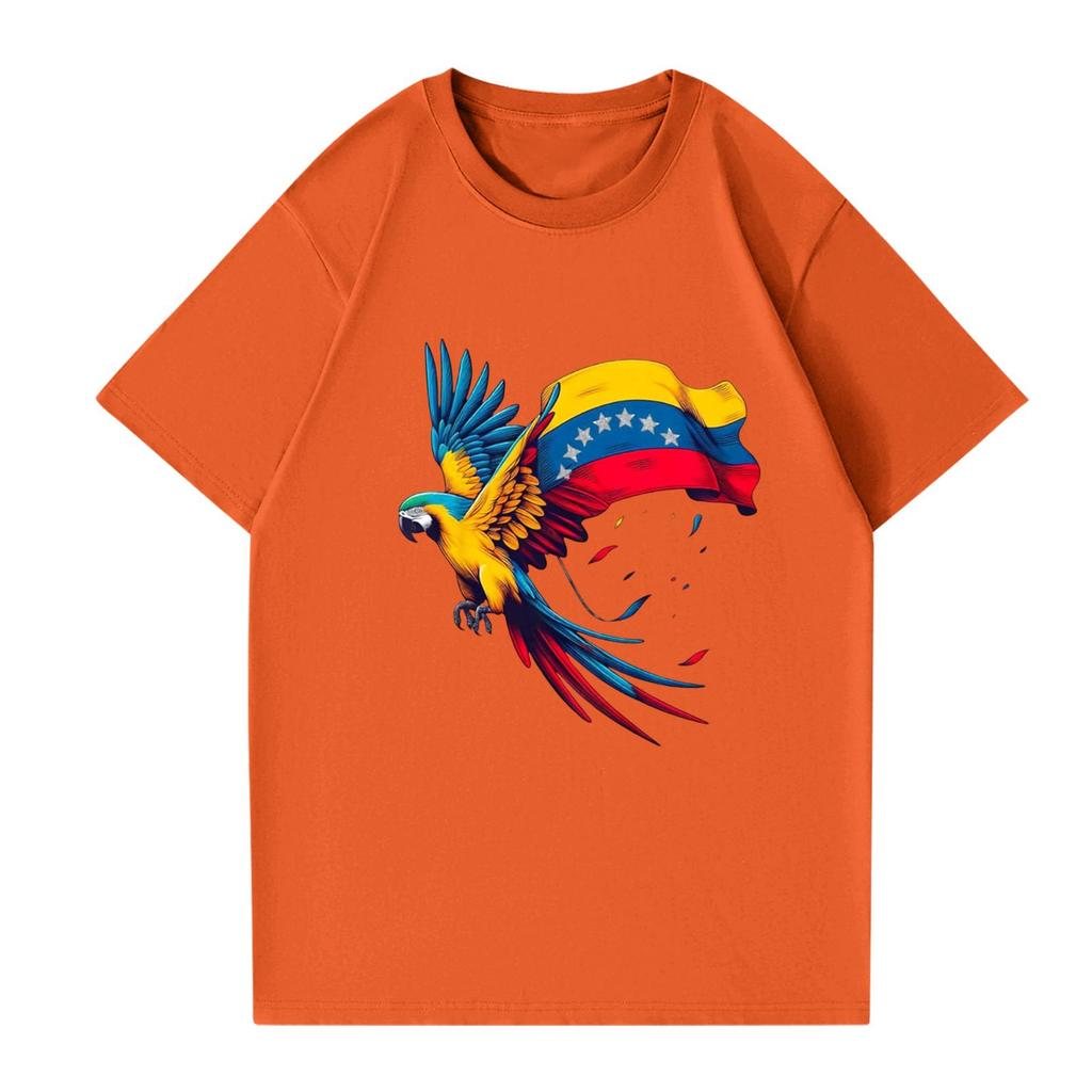 Modisches rundhalsiges lässiges bedrucktes kurzärmeliges T-Shirt Top für Damen und Herren