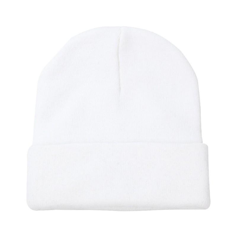 Jednobarevná oversized pletená čepice Zimní teplá akrylová čepice Pánská dámská Minimalistický styl