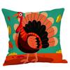 Cartoon Turkey Pattern Throw Pillow Covers With Digital Printing Of Short Plush Fabric Car-Shaped Sofa Cushion Office Home Decor