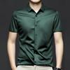 New Stretch Anti-Wrinkle Men's Shirts Short Sleeve Dress Shirts for Men Slim Fit Social Business Blouse Shirt 6XL