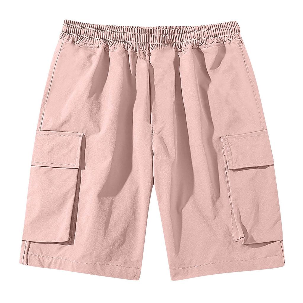 Men's Summer Cargo Shorts Loose Casual Multi-Pocket Drawstring Men's Jogging Cargo Shorts