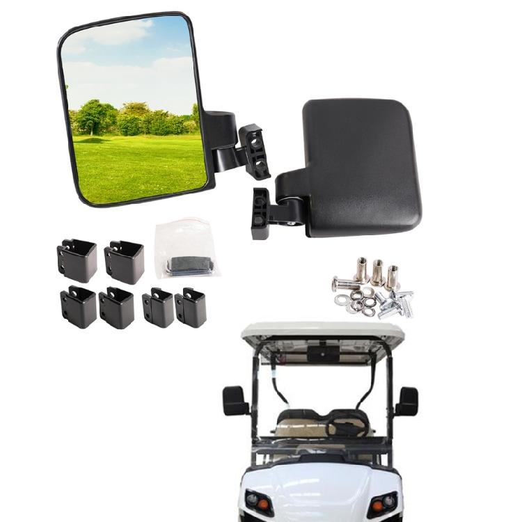 Folding Golf Cart Rearview Mirror Replacement Universals Golf Car Side View Mirror Convenient to Installation