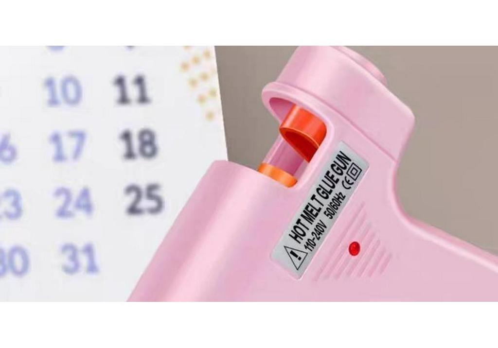 Compact 20W Hot Melt Glue Gun with High Viscosity 7mm Sticks - Ideal for DIY, Crafts, and Student Dorm Rooms