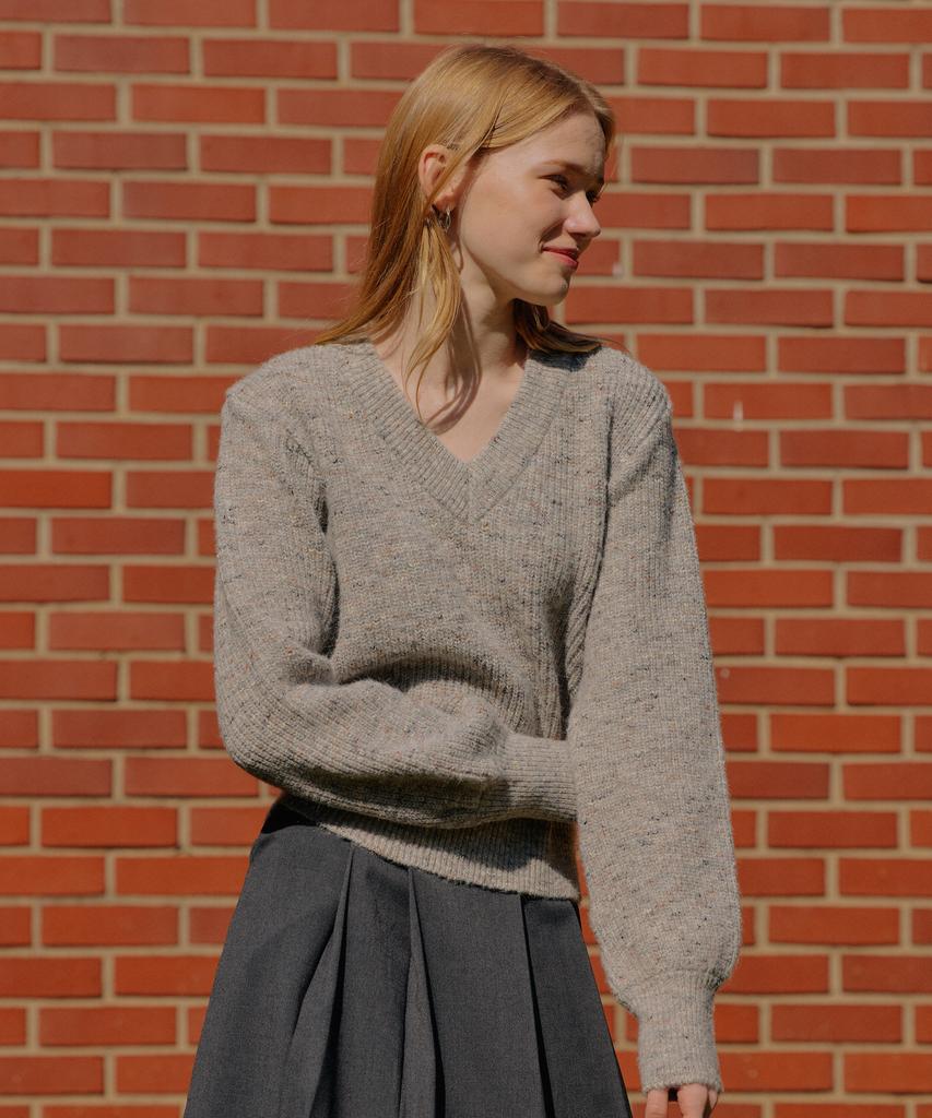 YUPPE V Cashmere Knit_Gray