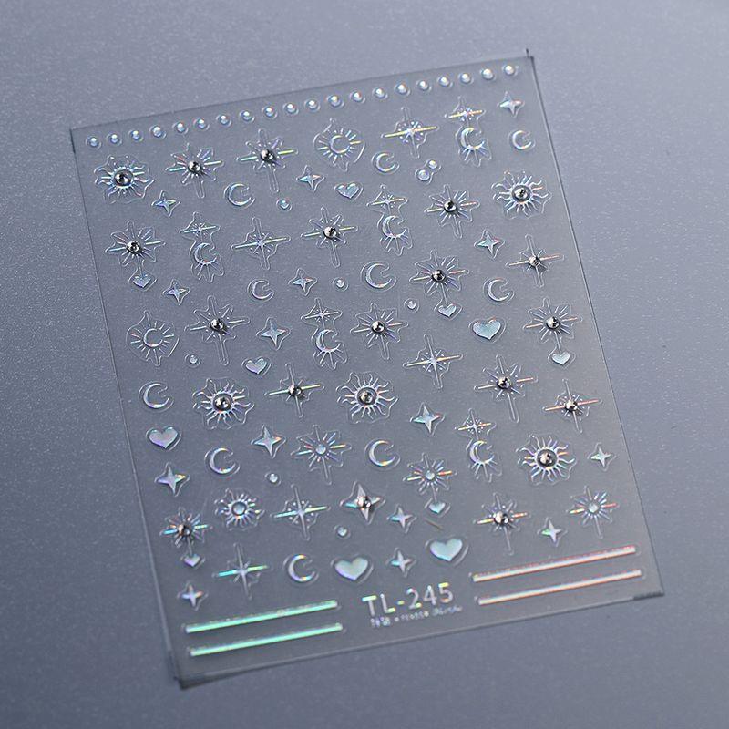 

Qiji Spot Drill Laser Star Moon Nail Stickers Waterproof Nail Sticker Decorative Decals Ornament Tl245 TL245 (spot drill laser)