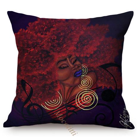 Pop Abstract Africa Woman Pattern Pillow Case, Sexy Oil Painting Art, Sofa Decoration, Cotton Linen Cushion Cover, Fashion