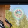10 Inch 2D Kinetic Metal Wind Spinner Rainbow Iridescent Dandelion Design 360 Rotating Hook for Indoor Outdoor Garden Decor Gift for Women Men