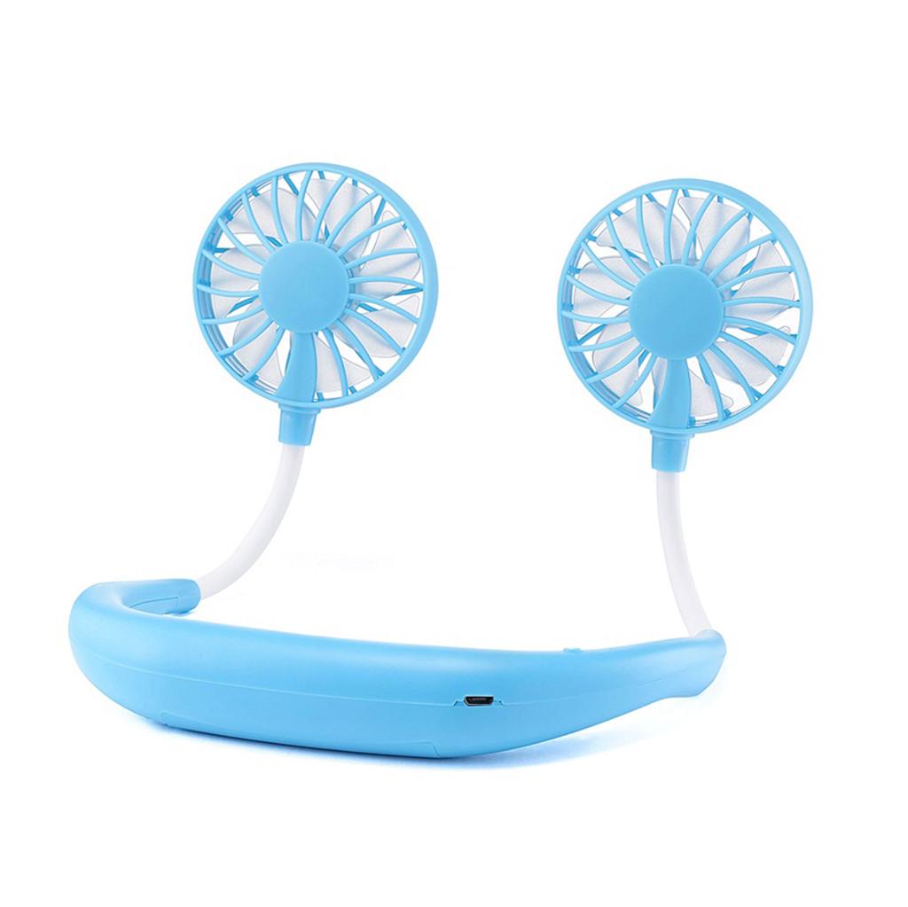 Rechargeable Portable USB Neckband Lazy Neck Hanging Style   Fan