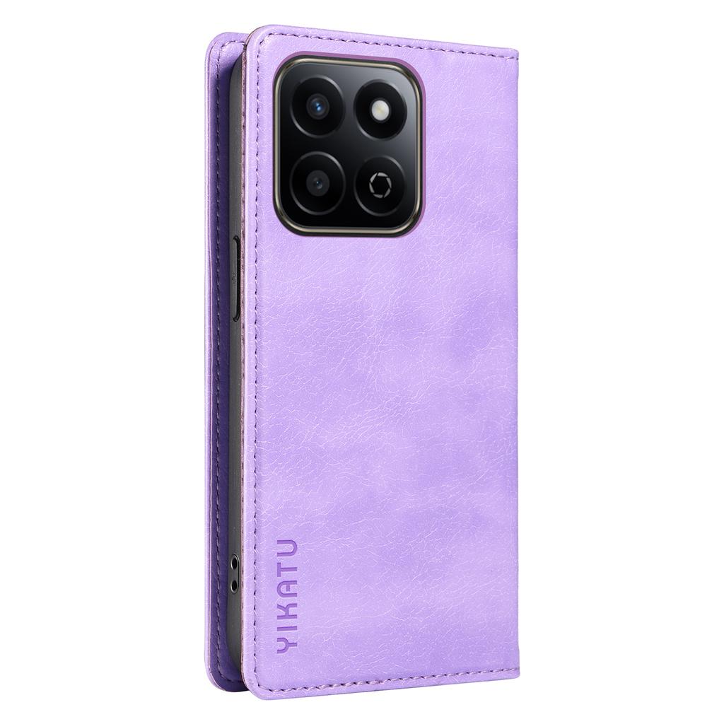 YIKATU YK-006 For Honor Play 60 Plus 5G/Play 9T/X7c 4G/200 Smart 5G Case Magnetic Closure Leather Phone Cover Litchi Texture