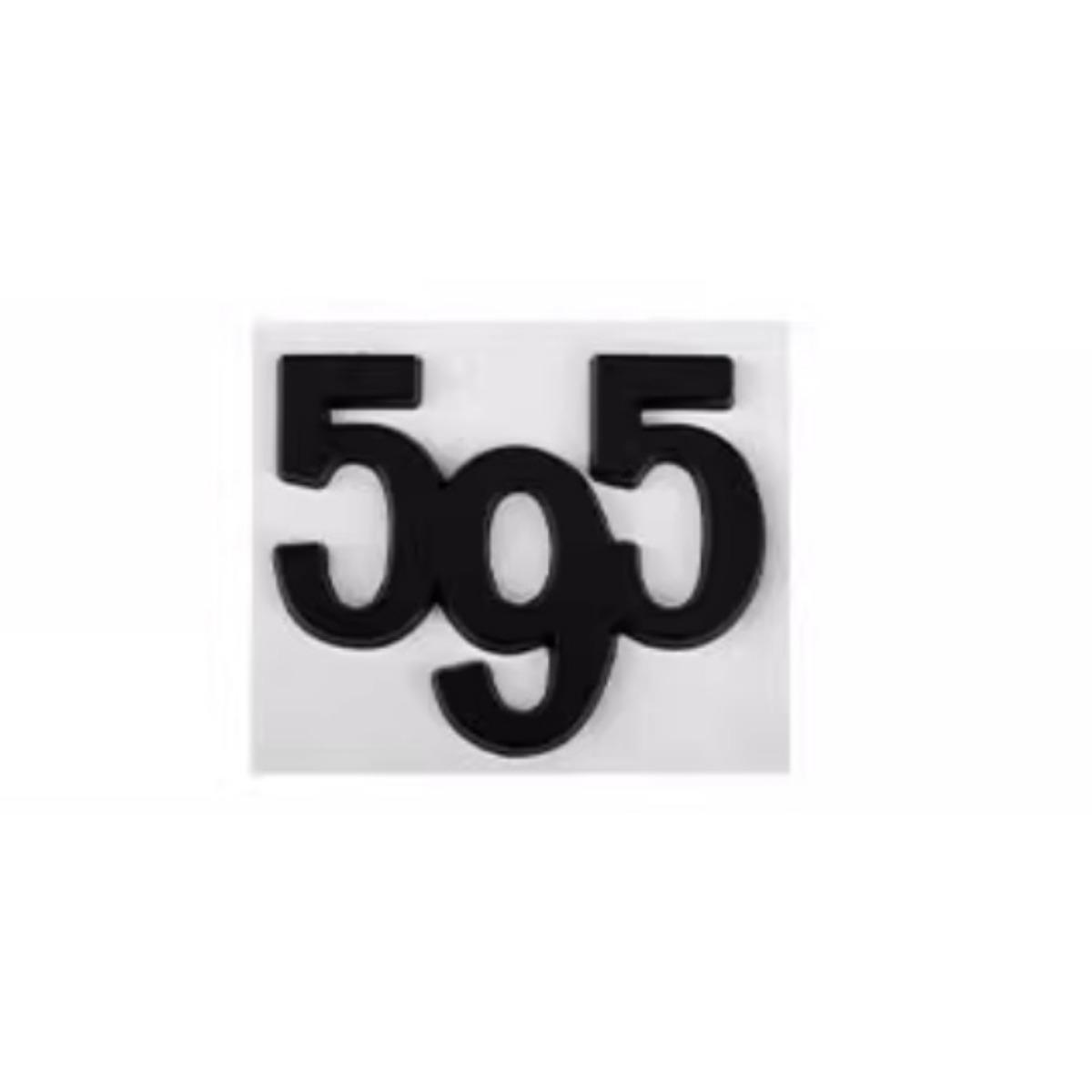 

Car Styling 595 695 3D Car Body Fender Rear Trunk Adhesive Metal Badges Sticker Emblems Decals for 595 695 Logo 595 чёрный