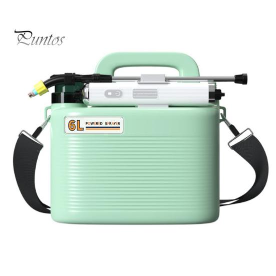 

Электрический опрыскиватель 6 л, перезаряжаемый через USB, с телескопической штангой, 3 насадки, работающий от аккумулятора, портативный распылитель воды для ухода за газоном, садом и двором зелёный
