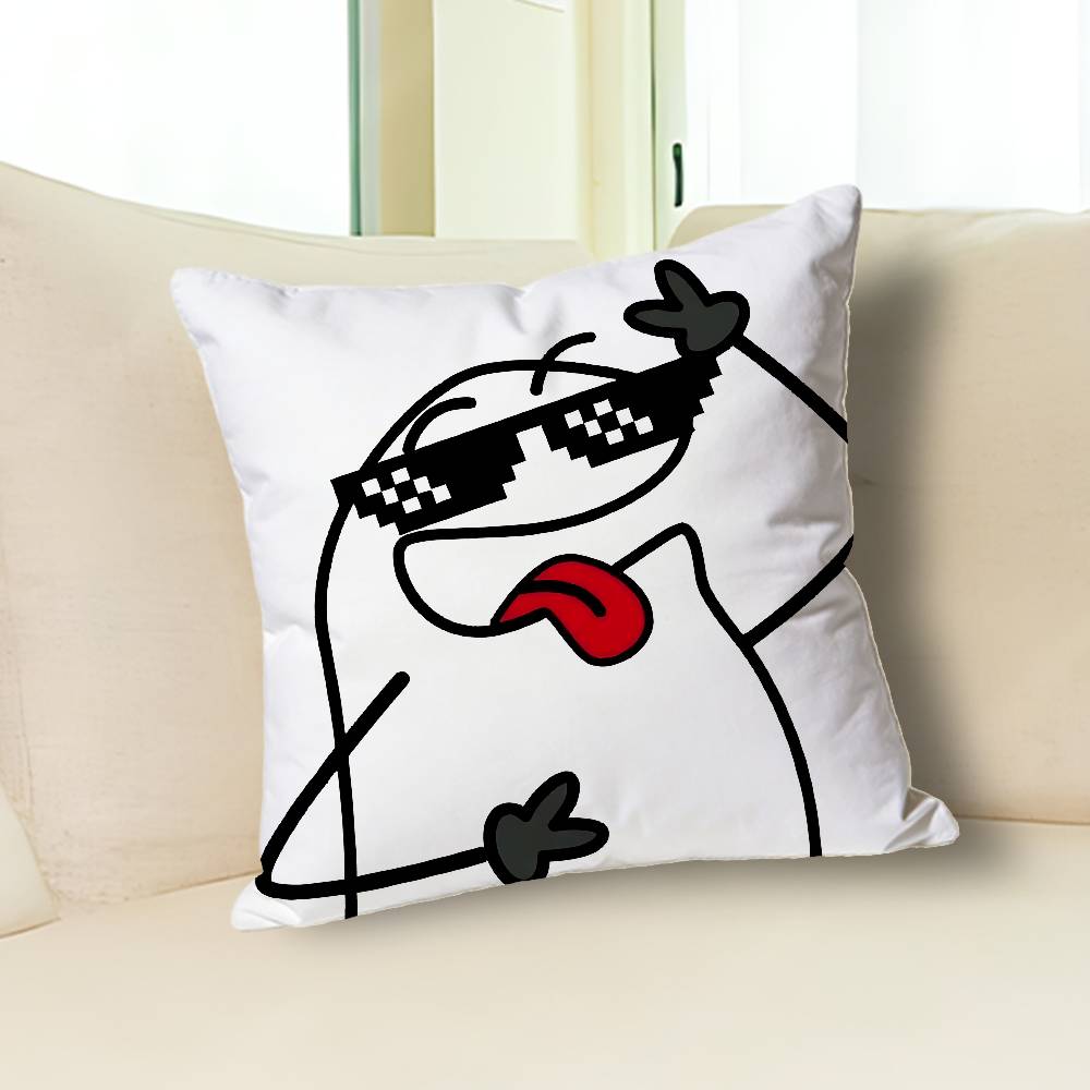

Fun F-Flork Love Heart Anime Celebrity Merchandise All-Match Printed Pillow Case Sofa Car Office Room Decoration Protector 30cmx30cm