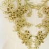2Pcs/Set Polyester Sequin Embroidery Applique Lace Tulle Fabric Flower Flower Patch Collar Sequined Embroidery