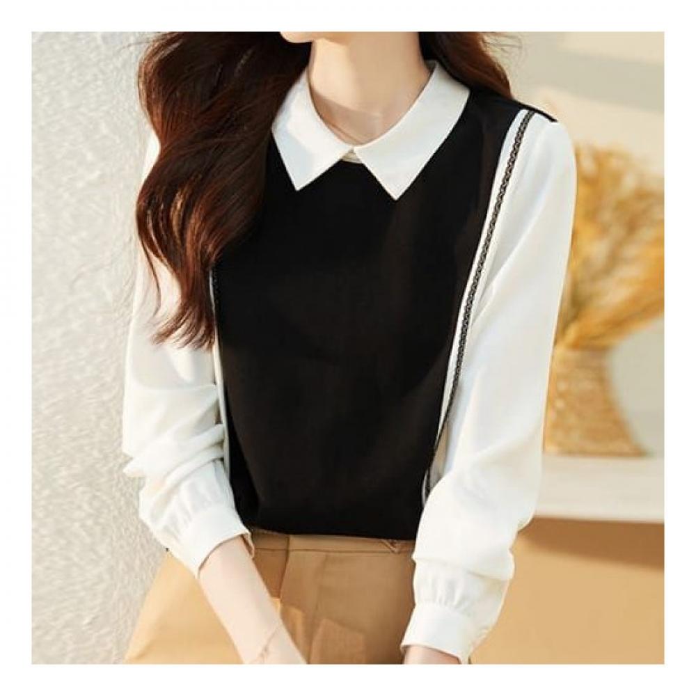 Navava Long Sleeve Collar Shirt Nb1870