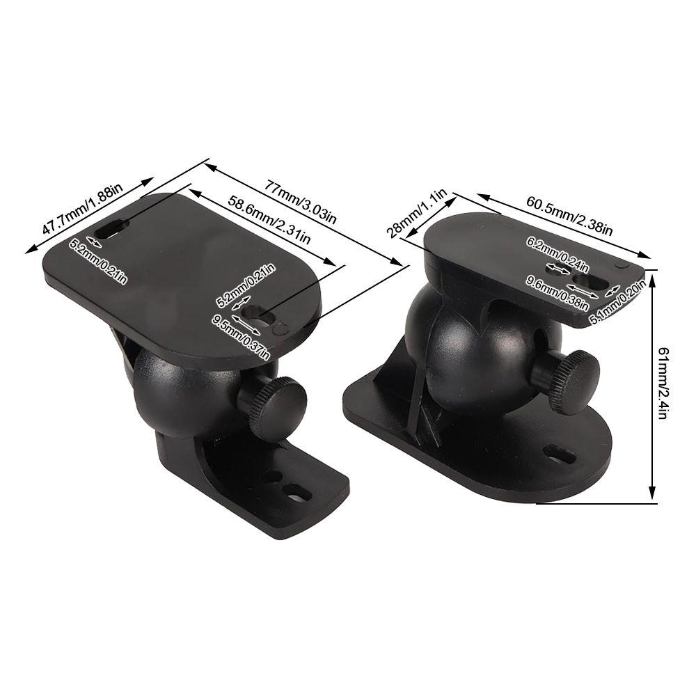 2pcs Black Speaker Bracket Holds Up to 11lbs Wall Mount Bracket Speaker Wall Mount Office