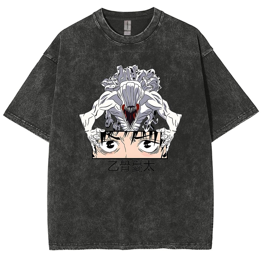 Anime Jujutsu Kaisen Gojo Satoru T Shirts Washed Men's Women Cotton Harajuku T-Shirts Ryomen Sukuna Retro for Unisex Tops