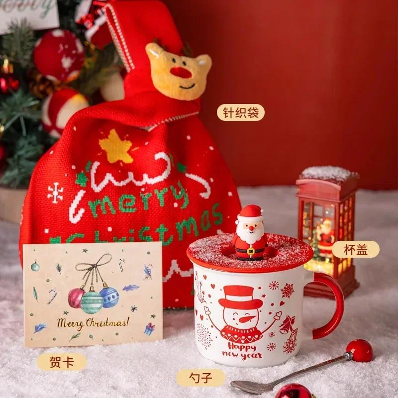 Christmas Series Mug Cute Cartoon Ceramic Coffee Cup Christmas Holiday Gift