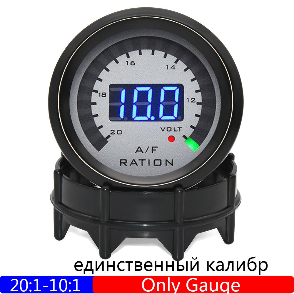 52mm Air Fuel Ratio Gauge Digital AFR Display Narrowband O2 Oxygen Sensor 0258006028 Smoked Car Gauge for Gasoline Car 12V