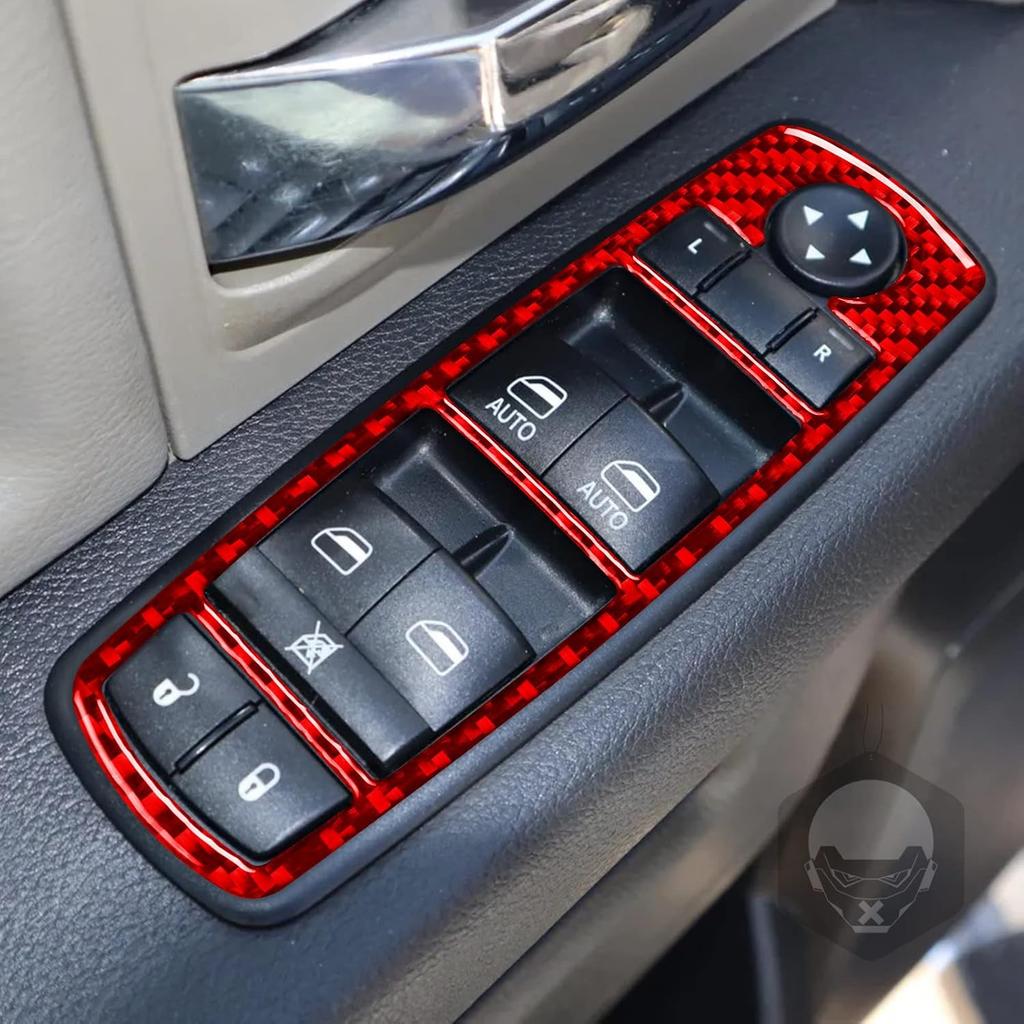 Red Carbon Fiber Dashboard trument Speedometer Tachometer Frame Panel Cover Car Interior Compatible with Dodge Ram 1500/2500/3500 2013 2014 2015 2016