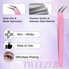 Waterproof Eyelash Extension Glue With Tweezers Non-Irritating Lash Clusters Kit With Remover With Brush Lash Glue Remover