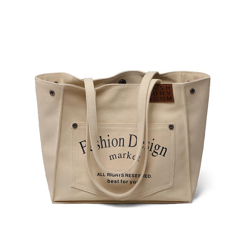 Tote Bag Canvas Women'S Bag Versatile Large Capacity Premium Feeling Underarm Shoulder Bag Large Bag Luggage