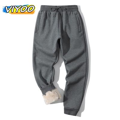 New Autumn Winter Clothes Thick Pants Sweatpants Warm Sweatpants Elastic High-quality Track Pants Plus Velvet Cotton Trousers