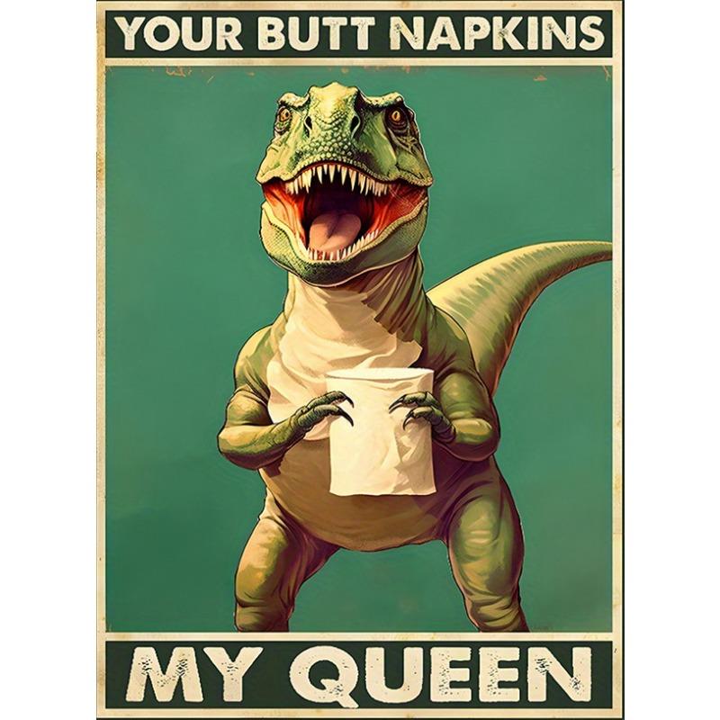 Funny T-Rex Bathroom Wall Decor Poster Perfect Dinosaur Canvas Prints for Bathroom Wall Art Home Decor Paintings