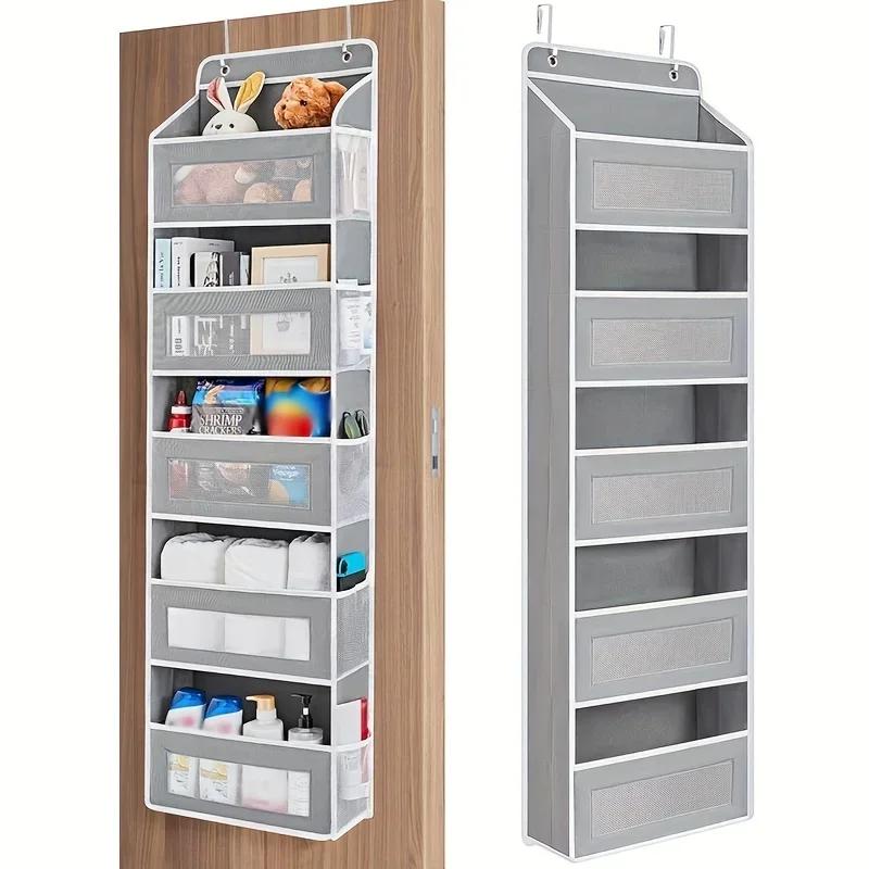 

Upgraded 5-Shelf Hanging Storage Organizer - Behind Door, Anti-Tilt, 5 Large Capacity Pockets, Hanging Bag Suitable For Bedroom