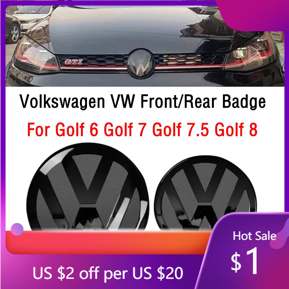 2026 Heiß Für VOLKSWAGEN VW 2 Stück Vorne und Hinten Emblem Für VW Golf 6/Golf 7/Golf 7.5/Golf 8 Beeinträchtigt ACC Nicht Modifiziertes Schwarzes Label F