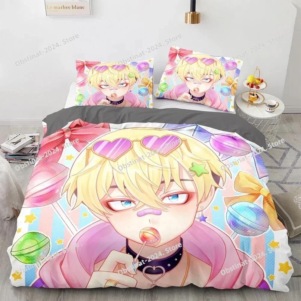 3D Anime Tokyo Avengers Manjiro Sano Bedding Set Printed Single Comforter Duvet Cover Pillow Case 3 Pieces Sets Kids Adult Size
