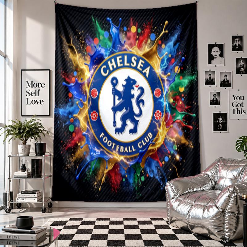 Chelsea FC Wall Tapestry Home Decor Wall Hanging Cloth for Bedroom Living Room Background