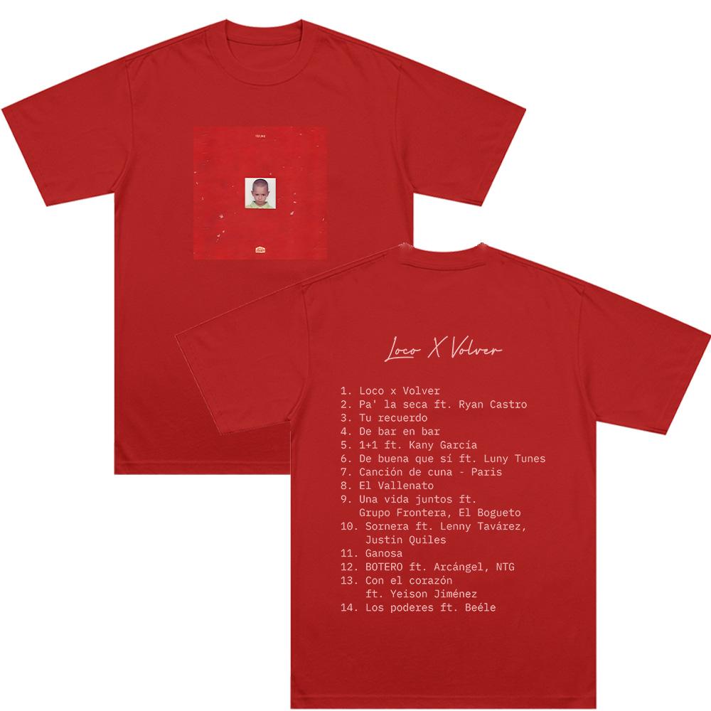 

Hot Singer Maluma Graphic T-shirts Maluma Loco X Volver Tees Men Women Fashion Pure Cotton Clothes Men s Hip Hop Streetwear Y2K XXL червоний