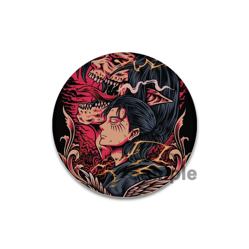 32/44/58mm Eren Yeager Ikony Pin Ručně vyráběná Brož Na Oblečení Kreslený Cosplay Odznak Batoh Dekorace Šperky Dárek