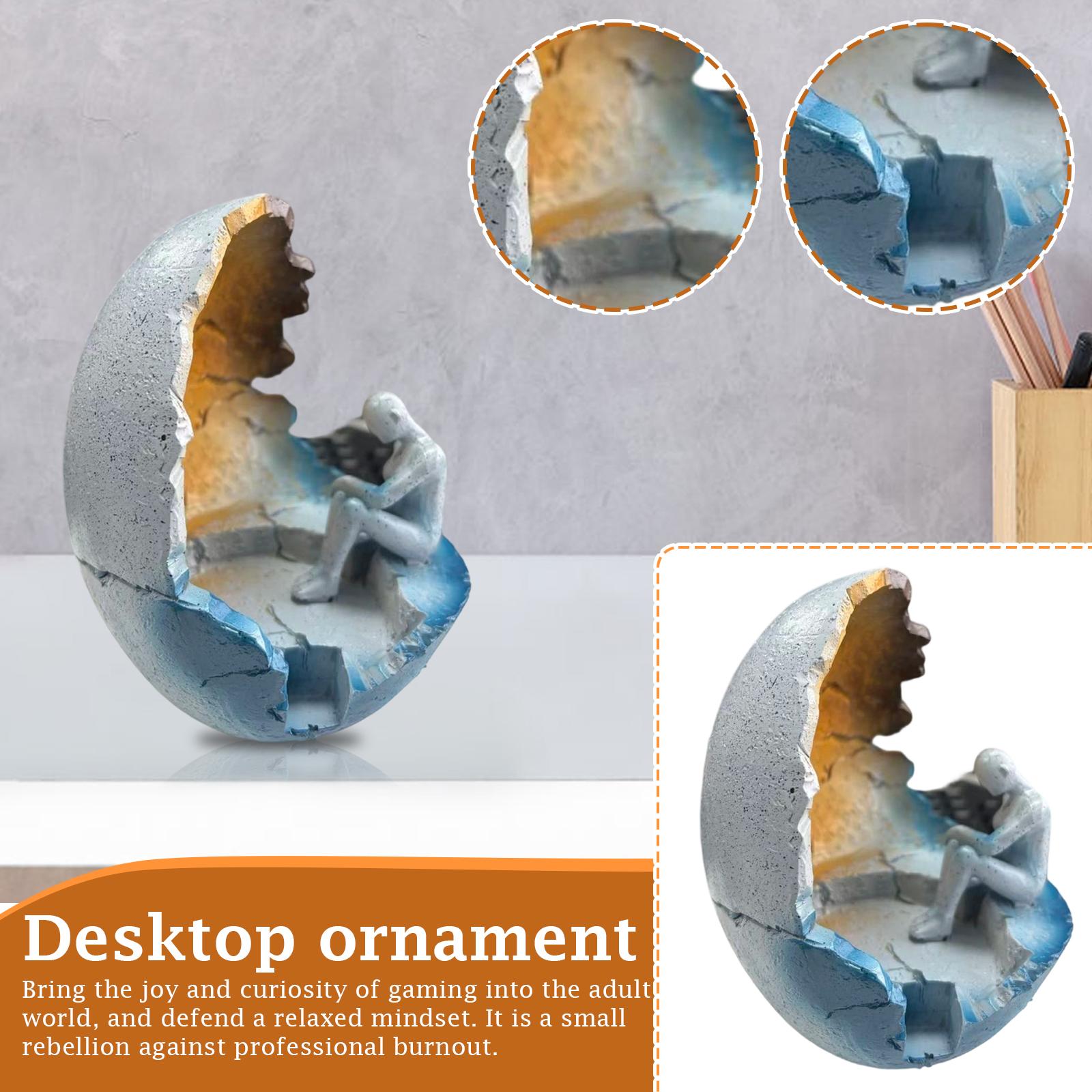 

Скульптура, Орнамент в стиле нигилизма, Абстрактная фигура, Декоративный предмет «Внутренняя пустота» One Size синий