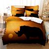 Comforter Double 228X228Cm Bedding Set Bedroom King Print Animal Wolf Tigerlionrhinoceros Home Textile Teen Boy Girl