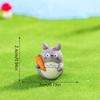 3Pcs/Bag Cute Mini Totoro Doll Resin Car Ornaments Micro Landscape Figurines Diy Accessories Home Decor Dollhouse Toy Kids Gifts
