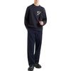 EMPORIO ARMANI Double jersey Sweatshirt With Embossed Oversized Eagle On A Chevron Background 6D1M76-1JHSZ-0920